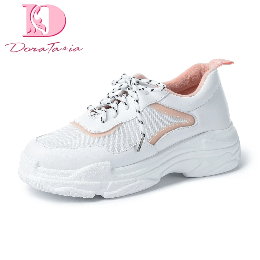 

DoraTasia Brand New Fashion Wholesale Plus Size 29-46 Lace Up Platform sneakers Vulcanize Shoes Woman Casual Shoes Women shoe