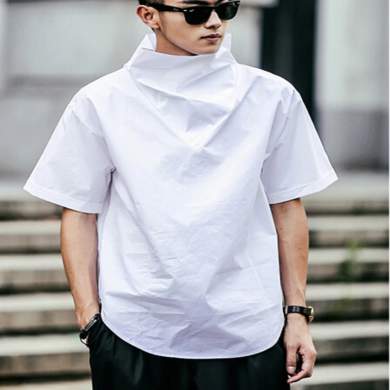 Unique Design Collar Loose Brand Shirt Mens British ...