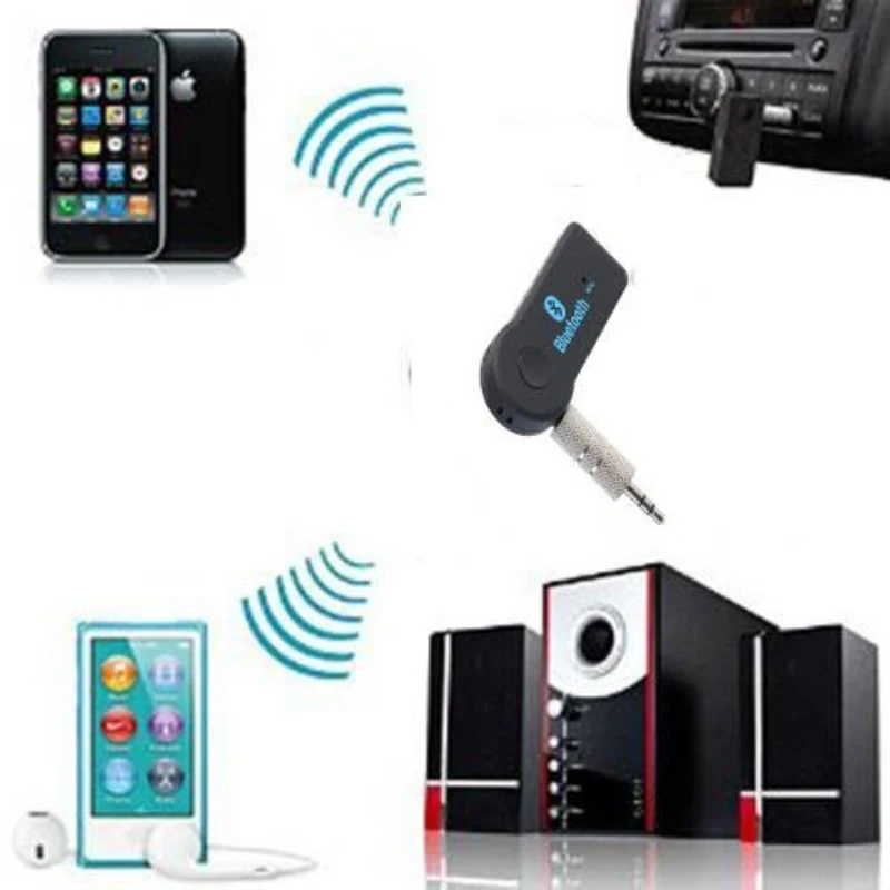 Bluetooth, беспроводное аудиоустройство приемник 3,5 мм для стерео Музыкальная подвеска адаптер Hands Free