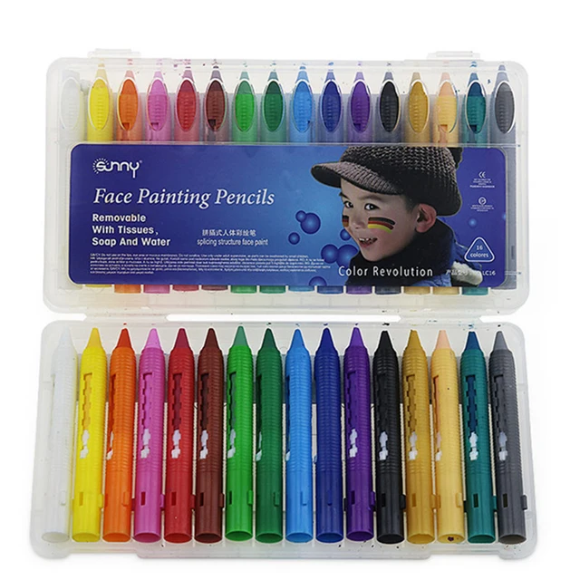 16 Colors Face Painting Pencils Splicing Structure Face Paint Crayon