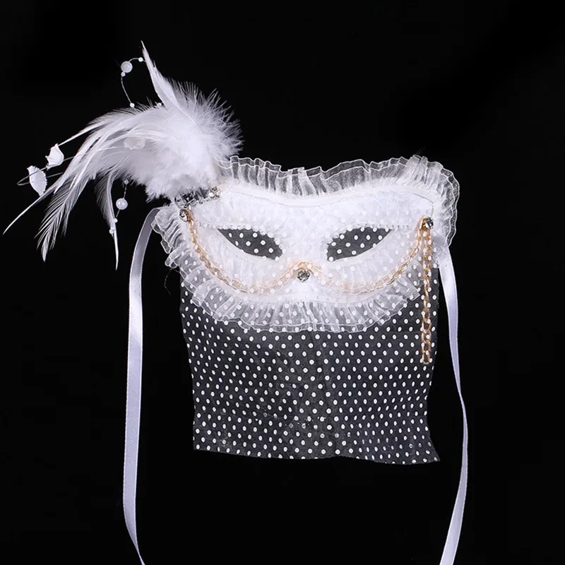 Хэллоуин для вечеринки с танцами Венецианская маска кружева маска под старину украшения Полнолицевые белый марли Маска венецианская