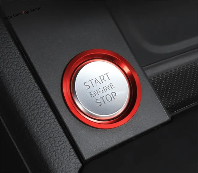 Yimaautotrims Engine Start Stop Keyless Start System Button Ring Cover Trim For Audi A4 A5 B9