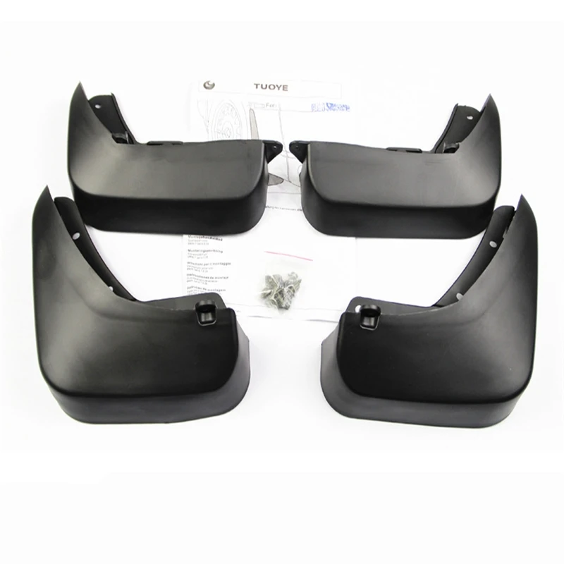 4Pcs Black Front Rear Molded Car Mud Flaps Splash Guards Mudguard