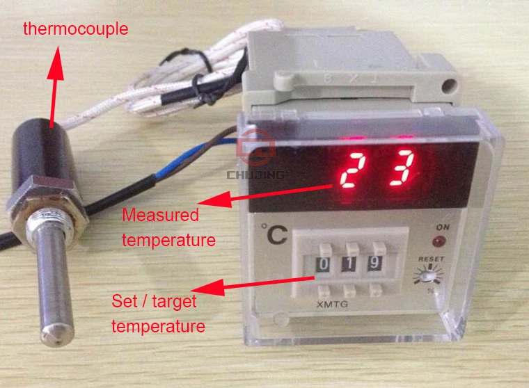 Цифровой XMTG регулятор температуры, 0~ 399 температурный переключатель с термопарой, цифровой контроллер