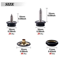 סירה ימית ימית סירה כיסוי בד נירוסטה הצמד אטב Stud קאפ Socket עם כלי (3)