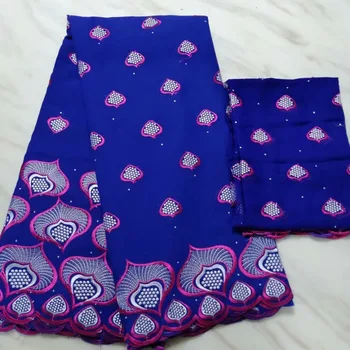 

Royal Blue African Swiss Voile Lace Fabric 2018 African Lace Fabric With Stones High Quality Nigerian Swiss Voile Lace Women