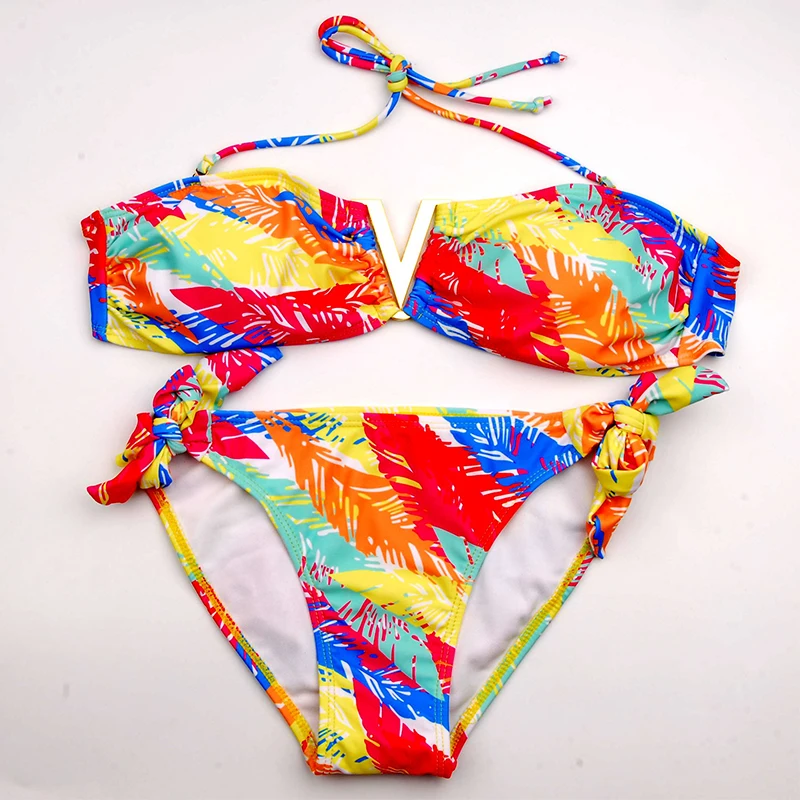 PARAKINI 2018 Spring Summer New Swimsuit Floral Bikinis Set With Removable Padding Swimsuit Biquini Women Swimwears Bathing Suit PARAKINI 2018 Spring Summer New Swimsuit Floral Bikinis Set With Removable Padding Swimsuit Biquini Women Swimwears Bathing Suit