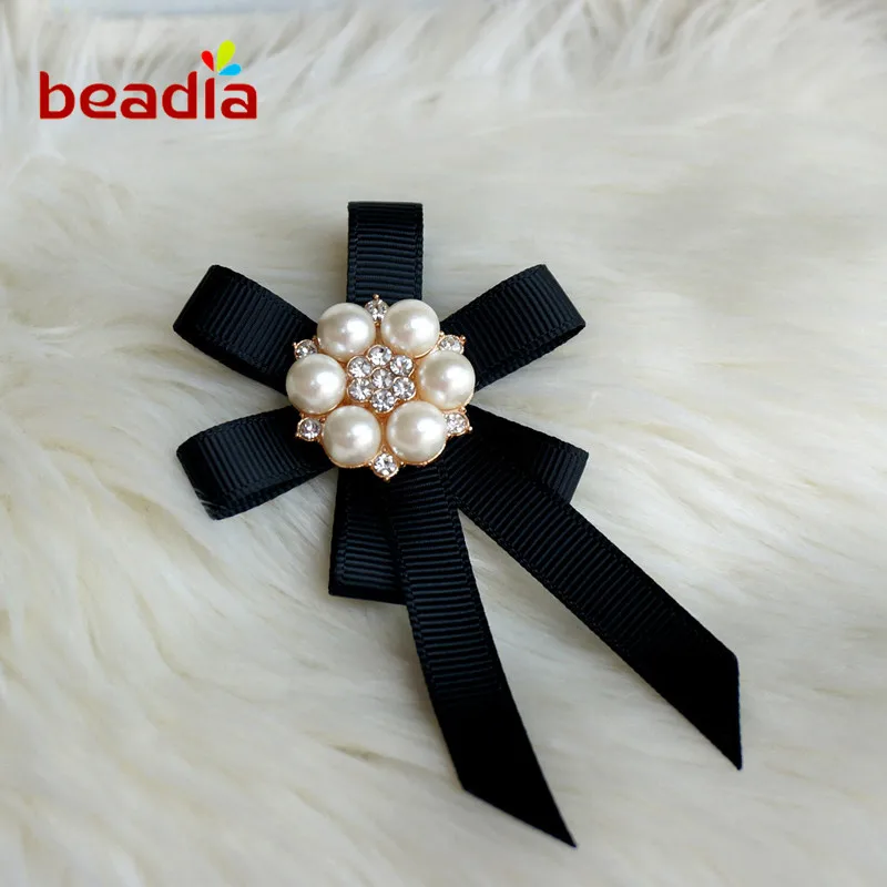

New Arrival Flower Round Cluster Flatback Silver Gold Color 5pcs/bag DIY Headdress Bow Pearl Flower Plate Buttons