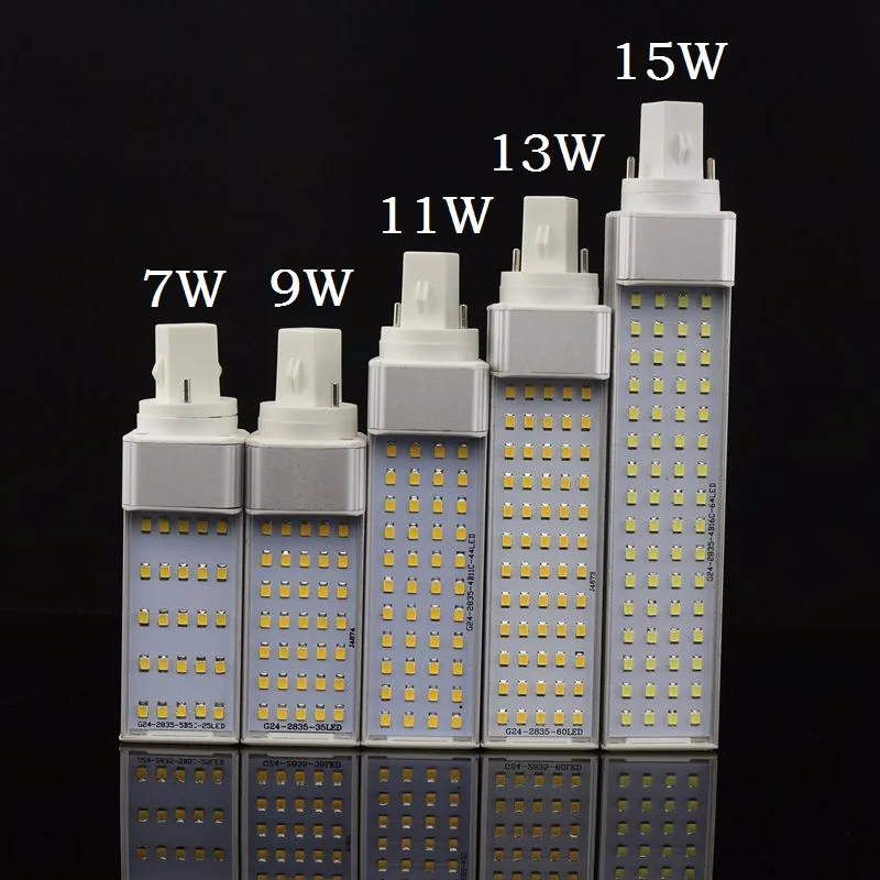 Лампада E27 G24 G23 7 Вт 9 Вт 11 Вт 13 Вт 15 Вт 110 V 220 V 240 В горизонтальный разъем лампы SMD2835 Bombillas светодио дный многоячеечная лампа пятно света