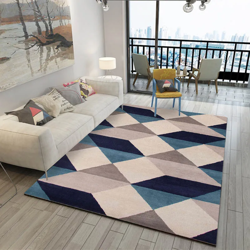 Modern Geometric Carpets: Perfect for Home Living Room, Nordic Carpet for Bedroom and Bedside, Soft Area Rug for Study Room, Teppich Floor Rugs image 3