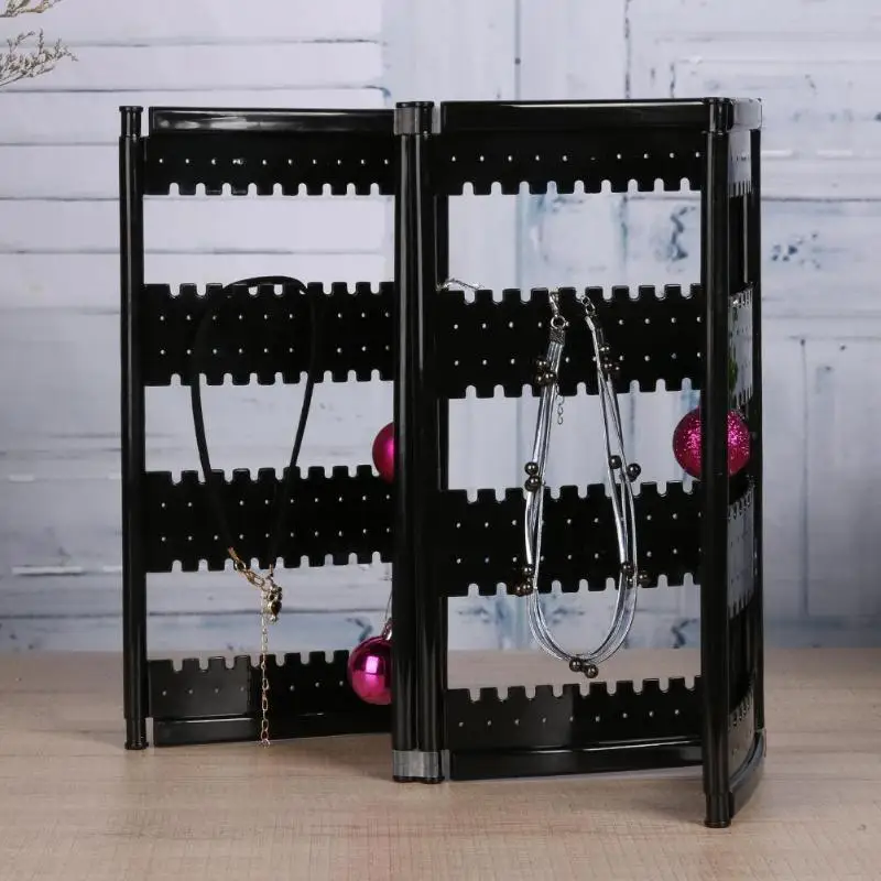 New Top Sale Plastics Earring Storage Doors Design Nice Jewelry Hanging Holder Rack Acrylics Jewelry Display Stand Earrings