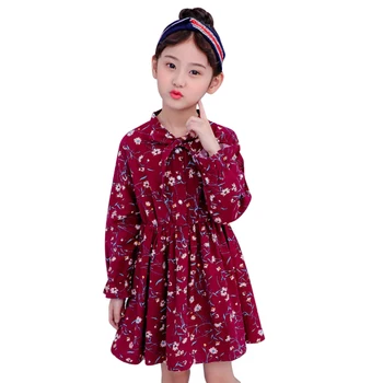 

Dresses For Girls Flower Pattern Vetement Children Girl 2019 Spring Girl Party Dress Teenage Girls Clothes 6 8 10 12 13 14 Year