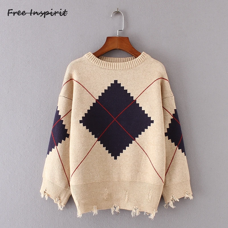 Free Inspirit 2017 New Fashion Winter Women Sweater Retro Commuting