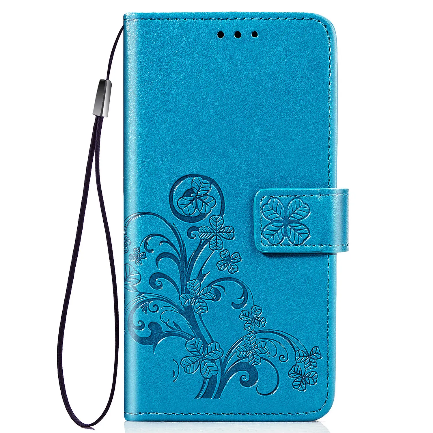 Чехол для Redmi Go, роскошный чехол-бумажник из искусственной кожи для Xiaomi Xiomi Redmi GO Redmigo, откидная крышка, мягкий чехол-книжка из ТПУ, чехлы с отделениями для карт - Цвет: Blue