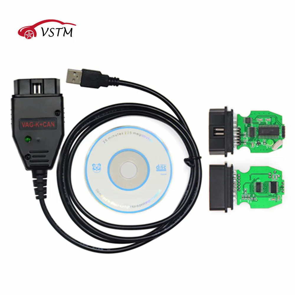 Диагностический сканер VAG K + CAN Commander 1 4 obd2 кабель OBDII для vag|Кабели и коннекторы