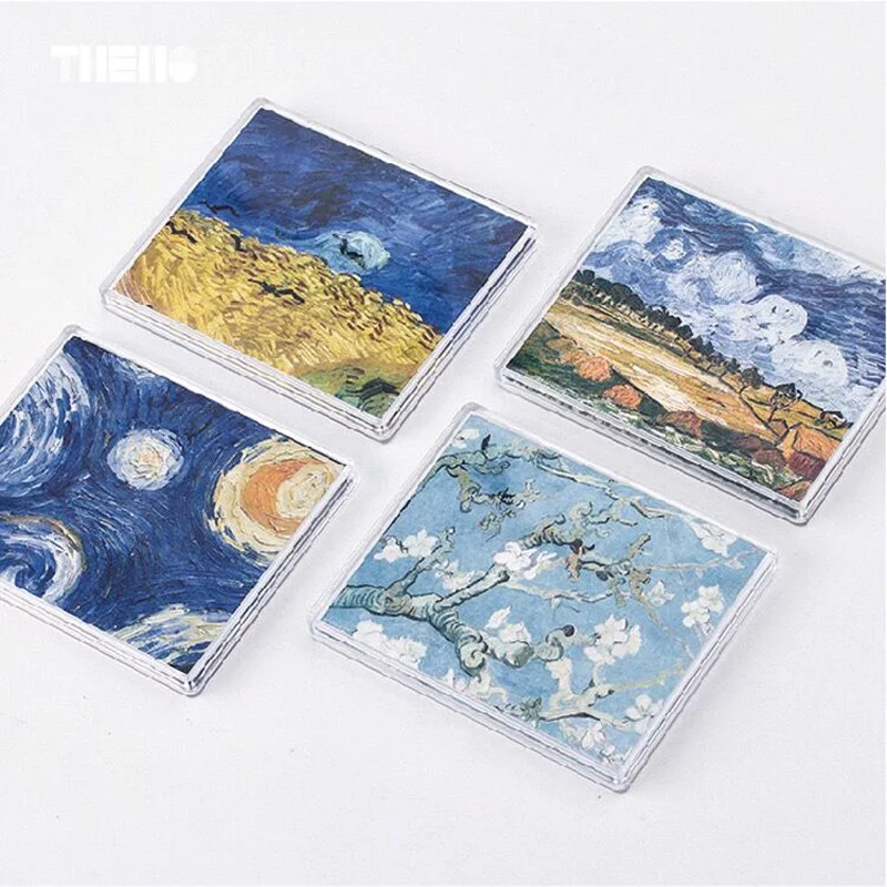 

Beautiful Prints Van Gogh Dream oil Paintings Short Wallets Light thin Soft Waterproof Purse Bumper Landscape Funny Bag Nice