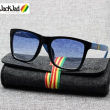 JackJad Модные мужские и женские JJ2302 винтажные квадратные стильные солнцезащитные очки градиентные классические трендовые брендовые дизайнерские солнцезащитные очки Oculos De Sol