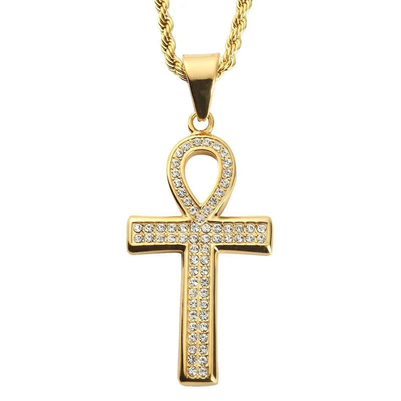 

Personalized Fashion Full Rhinestone Design Necklace American Star Popular Men Hip Hop Jewelry Pendant Necklaces With Chain 60cm