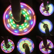 2017 Rainbow LED Light Change Hand Spinner Tri Fidget EDC Toy Focus ADHD Autism Kids Gift
