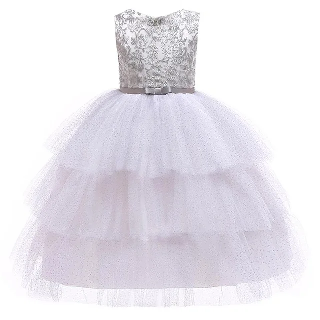 Детские платья для девочек, свадебное платье, элегантное платье принцессы для маленьких девочек, детские вечерние платья, vestido infantil - Цвет: Silver
