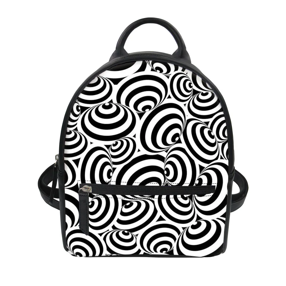www.neverfullmm.com : Buy FORUDESIGNS Women Backpacks Black and White Stripes Printed Female Shoulder ...