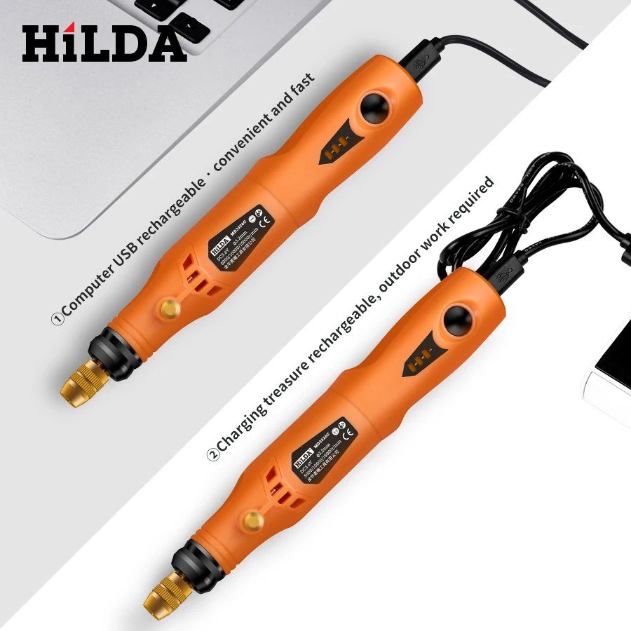 Tanie HILDA 3.6V Mini wiertarka akumulatorowa narzędzie obrotowe z akcesoria szlifierskie zestaw wielofunkcyjny Mini grawerowanie Pen na narzędzia dremel
