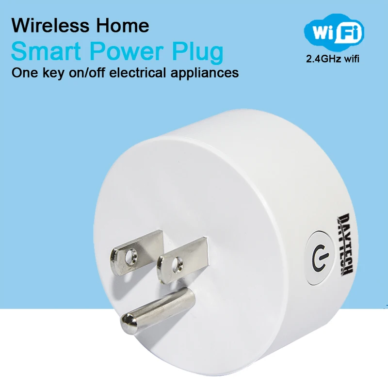 

DAYTECH Smart WiFi Plug APP Control Wi-Fi Mini Outlet Socket Adpater Remote Control Outlet with Timing Function US Plug