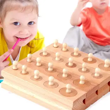 

HBB 1 Set Wood Puzzle Match Toys Set Kids Brain Teaser Durable Baby Early Learning Educational Exercising Tool Birthday Gifts