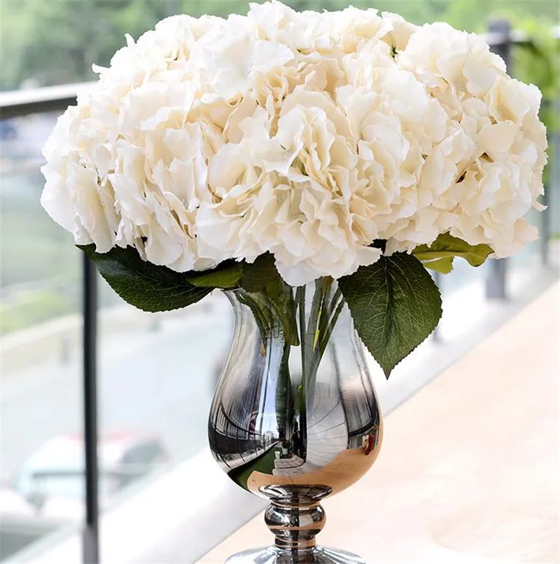 Hydrangea Bunch (5 heads/piece) 40cm/15.75" Length Artificial Hydrangeas for DIY Bridal Bouquet