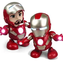 New Marvel Avengers Iron Man Dance Character Doll Model Sound and Light Edition Flashlight and Music Robot Children's Gift Toys New Marvel Avengers Iron Man Dance Character Doll Model Sound and Light Edition Flashlight and Music Robot Children's Gift Toys