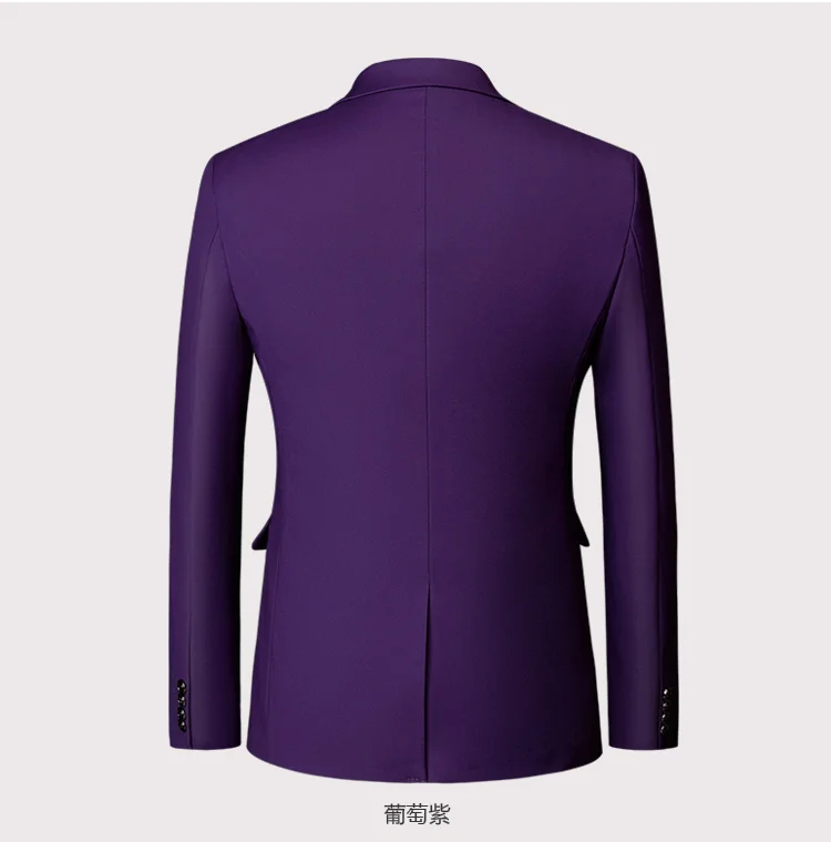 New listing luxury men's blazer large size 6XL Slim solid color jacket, fashion business banquet wedding dress jacket S-6XL