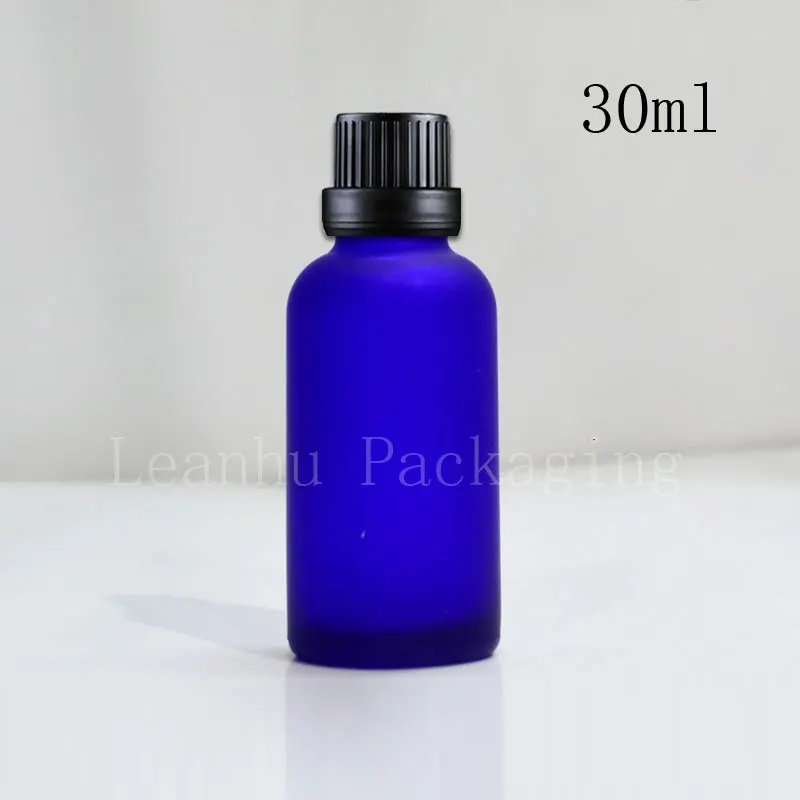 30ml blue essential oil bottle wholesale high end mill Frosted glass bottles, oil bottles