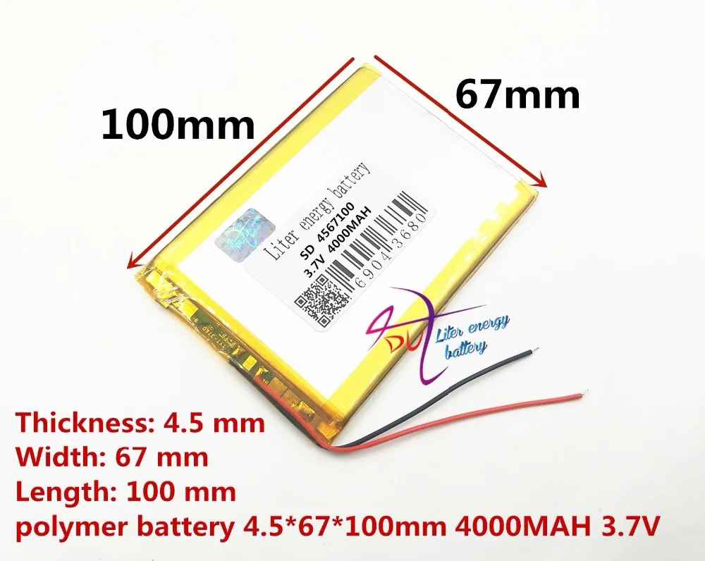 4567100 3,7 V 4000 mah литий-полимерный Батарея с защитой доска для планшет PDA шт цифровых продуктов