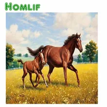 5d diy пользовательские алмазная живопись набор для картин из алмазов eigen foto летнее поле лошадь полный квадратный стежок Алмазная вышивка мозаика