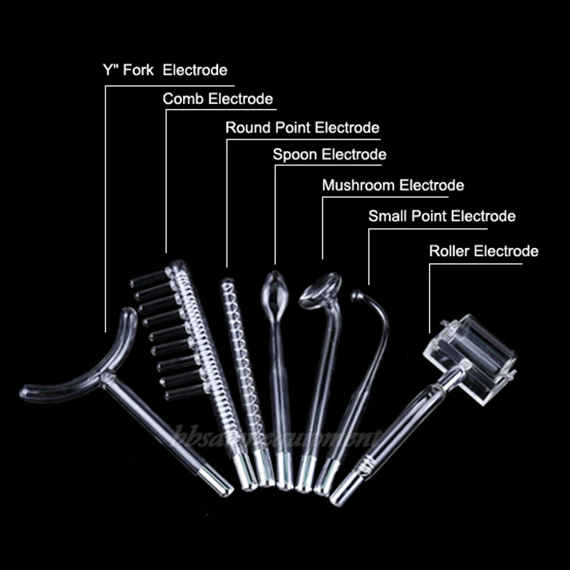 7 шт. высокочастотные электроды палочка для ухода за кожей морщин удаления волос Красота; массажер для лица