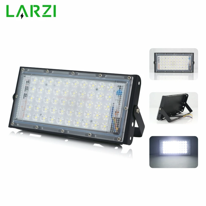 

LARZI Led Flood Light 50W FloodLight 220V 240V LED street Lamp Waterproof Landscape Lighting IP65 Led Spotlight Outdoor Lighting