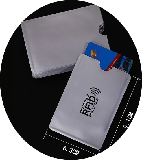 Rfid 2020 alumínio mini titular do cartão