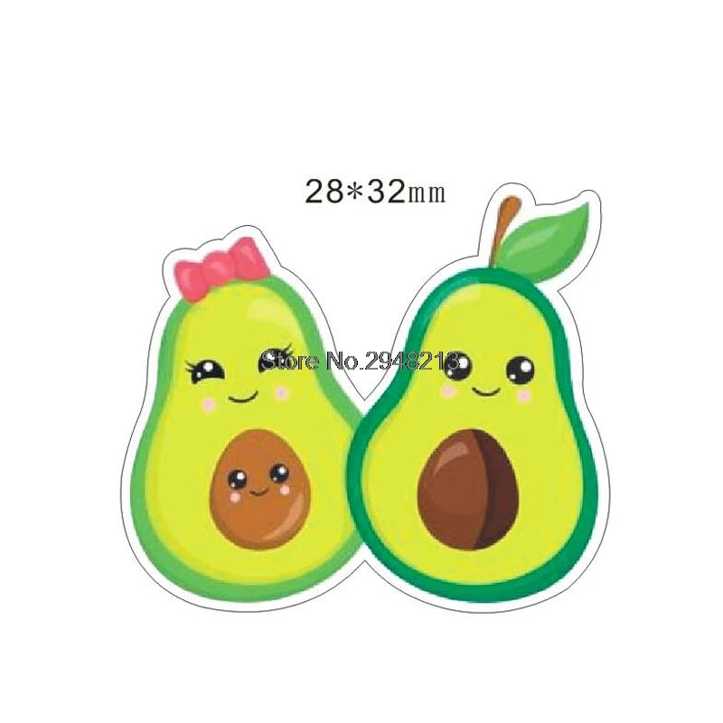 

Cute Cartoon Fruit Flatback Resin Cabochon Avocado planar resin for DIY Craft Embellishments 28x32mm RET1522