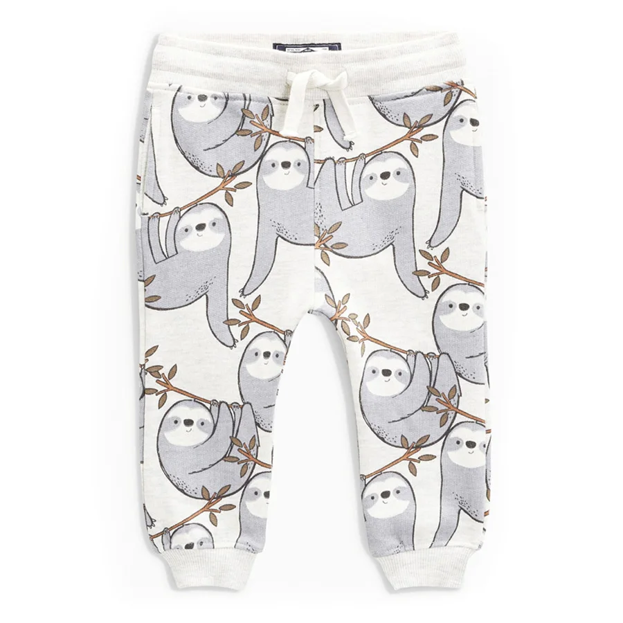 

Children's Clothing Cowra Pants Drawstring Print Baby Boy Trousers Gray Pants Children Cotton Trousers for Boys Spring Autumn