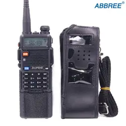 Расширенный кожаный мягкий чехол кобура для Baofeng UV-5R UV-5RA серии с 3800 мАч батареи двухстороннее радио Walkie Talkie FM TYT