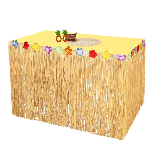 hawaiian table skirt diy