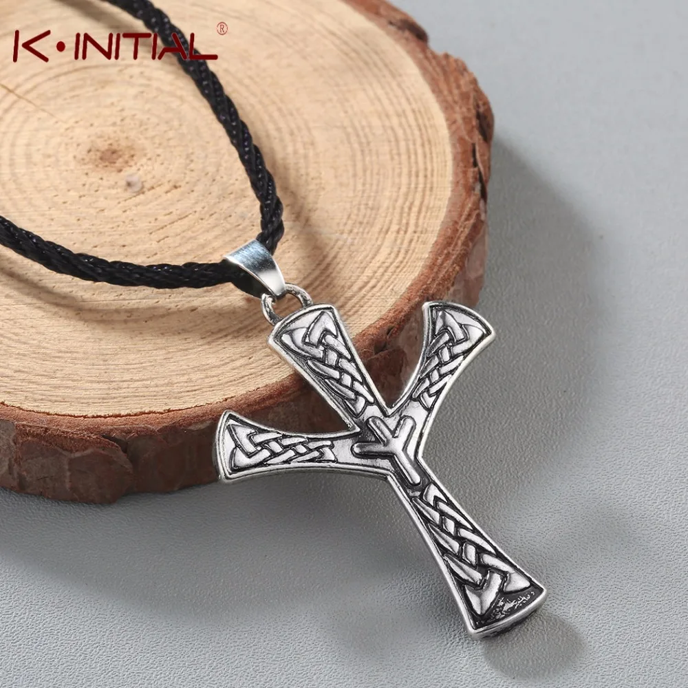 Kinitial Algiz Rune Talisman Life ожерелье амулет подвески руны викингов оппозиция Шарм Крест