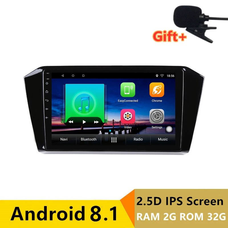 

10.1" 2G RAM 32G ROM Android Car DVD Video Player GPS For VW Magotan Passat B8 2015 2016-2018 audio car radio stereo navigation