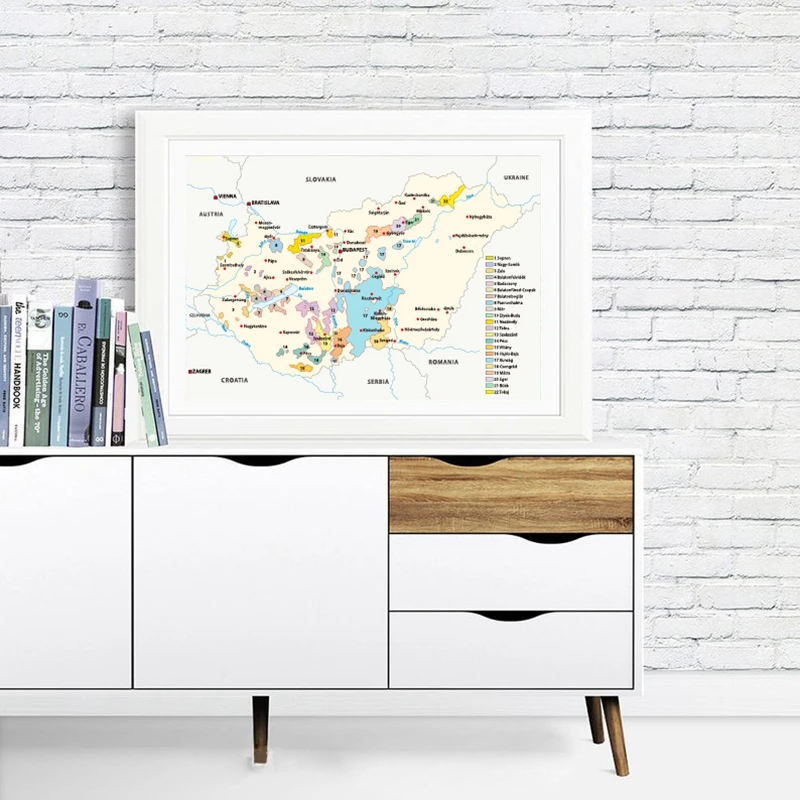 wine regions map print