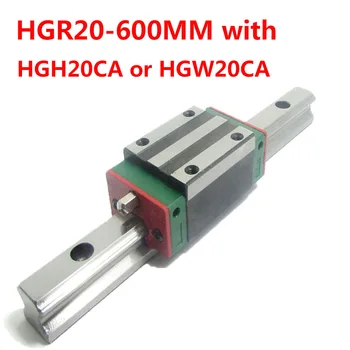 

1PC HGR20 Linear Guide Width 20MM Length 600MM with 1PC HGH20CA or HGW20CA Slider for cnc xyz axis