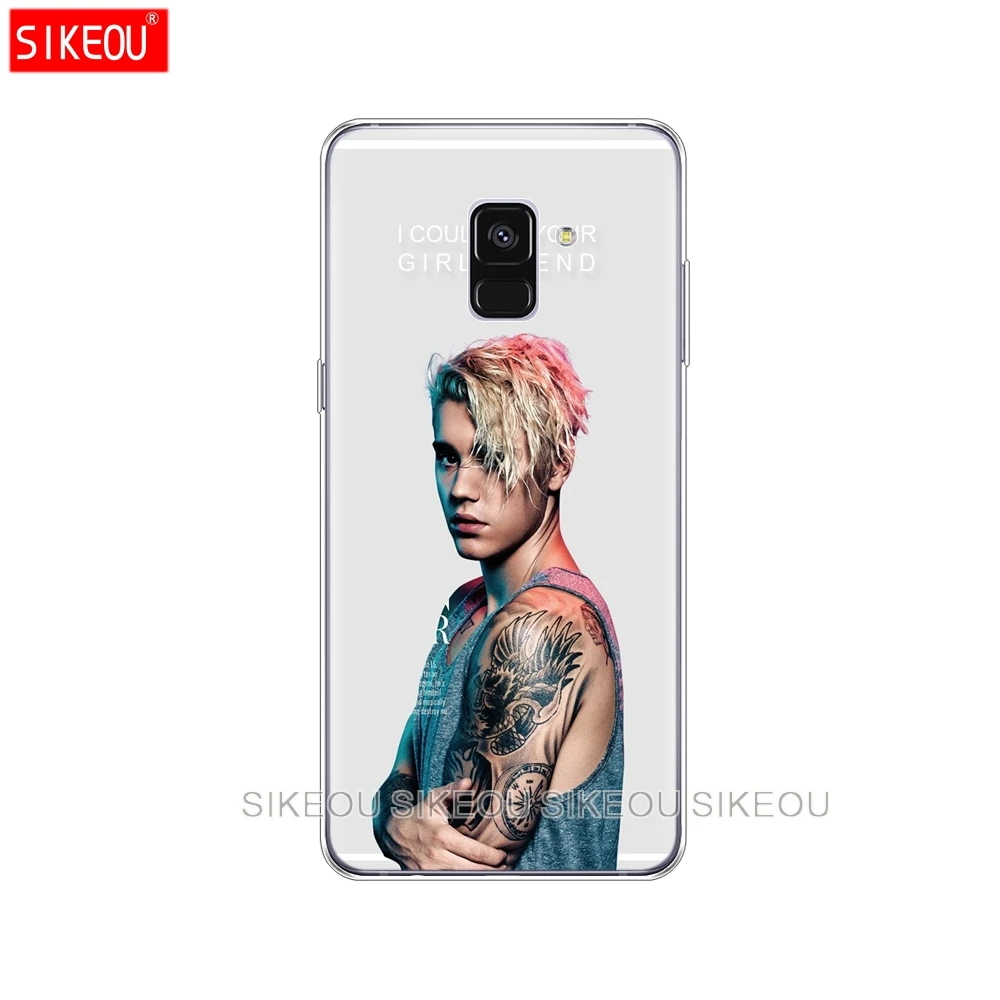 Silicone phone case cover for Samsung Galaxy A6 A8 2018 A3 A310 A5 A510 A7 2016 2017 Justin bieber music singer