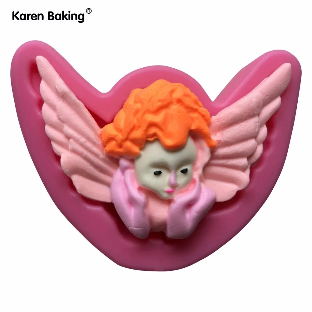 Lovely Angel Shaped 3D Silicone Fondant Cake Mold Chocolate Mold Candy