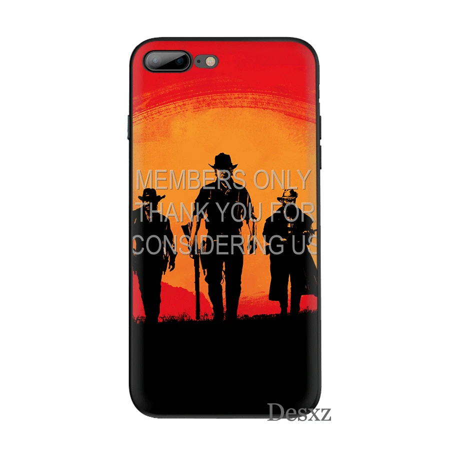 Desxz сотовый силиконовый чехол для телефона TPU для iPhone 7 8 6 6s Plus X XS Max XR 5 5S SE чехол крутая игра Красный изображения из фильма «Red Dead Redemption» 2 оболочки - Цвет: B10