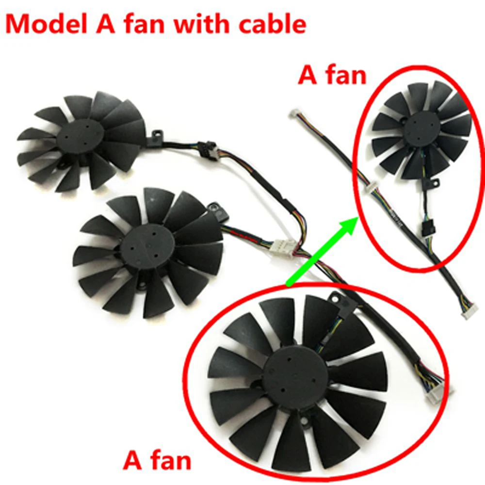 Gpu VGA cooler графика gtx1080 gtx980ti gtx1060 gtx1070 вентилятор для ASUS STRIX GTX 1080/980Ti/1060/1070 видео карты система охлаждения