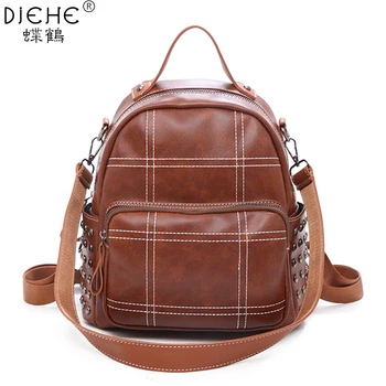 

Vintage Women Backpack PU Leather Fashion School Backpacks Bagpack for Teenage Girls Casual Large Capacity 2pcs Set Shoulder Bag